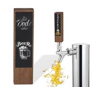 Poignée de robinet à bière tableau noir, bois de noyer 8 pouces, message personnalisé et ludique, pour kegerator, filetage 3/8 x 16 UNC, cadeau pour amateurs de bière et brasseurs maison