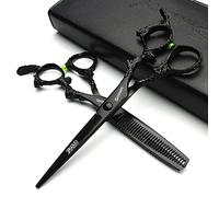 Poignée de robinet de ciseaux à cheveux professionnels 6/7 / 7.5/8 / 9 pouces pour coiffeur (6 pouces 2 pièces-D)