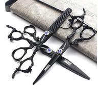 Poignée de robinet de ciseaux à cheveux professionnels 6/7 / 7.5/8 / 9 pouces pour coiffeur (6 pouces 3 pièces)