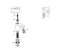 Poignée de Robinet Ideal Standard CeraPlan à colonne eau froide Ceraplan Chromé B961156AA