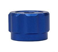 Poignée de roue ronde en alliage d'aluminium pour jauges et robinets de collecteur CVC, tige carrée de 6,6 mm, option de couleur bleu/rouge (bleu)