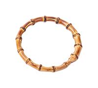 Poignée de sac de rechange plate ronde en bambou pour sac à main artisanale, poignée de sac à main artisanale, B