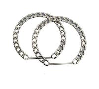 Poignée de sac rechange en métal for femme, bandoulière chaîne amovible dorée vintage, accessoires à main, pièces détachées for sacs pour sacs à bandoulière, porte-monnaie, sacs à(Silvery 1 Pair)