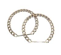 Poignée de sac rechange en métal for femme, bandoulière chaîne amovible dorée vintage, accessoires à main, pièces détachées for sacs pour sacs à bandoulière, porte-monnaie, sacs à(Golden 1 Pair)