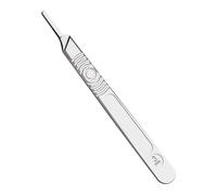 Poignée de scalpel n° 3, scalpel compatible avec Swann Morton Blades 10, durable, en acier inoxydable, avec gradué, résistant à la corrosion, instrument de précision pour la coupe de matériaux et la