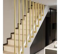 Poignée de sécurité carrée en forme de L pour escalier d'intérieur - 30 x 150 cm - Doré - 130 cm