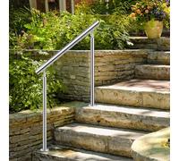 Poignée de sécurité réglable en acier inoxydable pour 1-4 marches - Garde-corps d'escalier extérieur réglable pour jardin, maison, entrée et terrasse - Design élégant