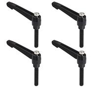 Poignée de Serrage Réglable M8 Levier de Serrage Rapide 40mm Boulon Acier au Carbone Poignées en Alliage de Zinc Noir 4 Pièces