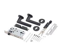 Poignée de serrure de chambre à coucher professionnelle en alliage d'aluminium, serrure à levier de porte intérieure avec clés, déflecteur épais, conception antivol pour la