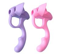 Poignée de stylo en silicone souple - Poignée ergonomique à cinq doigts - Porte-crayon pour étudiants et jeunes enfants - Porte-stylo en silicone