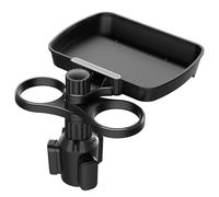 Poignée de téléphone de voiture de plusieurs tailles avec rotation à 360 °, double porte-gobelet, support d'extension pour un accès facile à la navigation, communication double porte-bouteille
