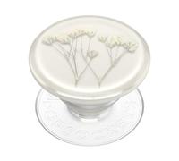 Poignée de téléphone PopSockets avec béquille Extensible, PopSockets pour téléphone - Fleur pressée Baby's Breath