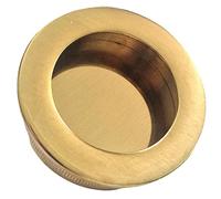 Poignée de tirage à doigt, avec bords encastrés, montage flush, insert pour poche, placard, portes coulissantes, poignées de porte, 45 mm (laiton poli)