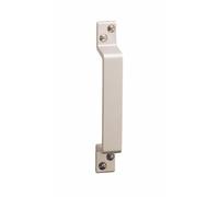 Poignée de tirage droite - pour porte battante - alu argent - 209 mm ARGENTA