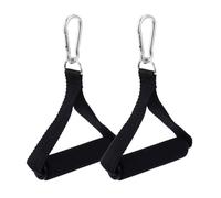 Poignée de Tirage Multifonction pour Bandes Élastiques, Noir, Oxford Cloth | Prise Confortable Antidérapante, pour Exercices Suspendus, Machine de Câble, Maison et Rééducation