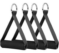 Poignée de Tirage Musculation,4 Pièces Tirage Musculat ION,Poignées de Résistance,Poign ée Musculation avec 2 Piècesboucle à Anneau en D,pour Le Fitness,la Gym,Le Yoga et Les Biceps