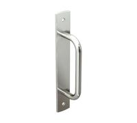 Poignée de tirage sur platine - porte coulissante - acier zingué - 1297 MANTION