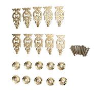 Poignée de tiroir antique Little Double Dragon Brass Bronze Armoire tire 10 ensembles pour les meubles vintage