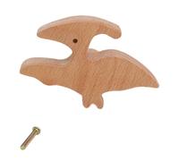 Poignée de tiroir en bois en forme de dinosaure - Poignée de placard - Jolie poignée de meuble simple - Bouton de placard en bois naturel