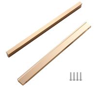 Poignée de Tiroir Or Mat, Lot de 2 Poignée Meuble Alliage d'Aluminium | Anodisé, Poignées Cuisine Entraxe: 16-1460mm Poignee Porte Poignee d'Armoire Poignées pour Placards Avec Vis 768mm/30.2in