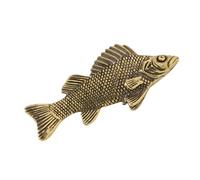 Poignée de Tiroir Poisson en Laiton Vintage pour Commode | Montage Standard sans Perçage Supplémentaire, Support Stable, Style Rustique Scandinave, pour Couloirs et Chambres