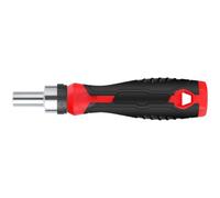 Poignée de tournevis à cliquet 1/4", pointe magnétique en acier Cr-V avec poignée isolée pour rotation gauche droite dans les tâches électriques de bricolage