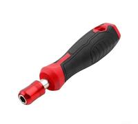 Poignée de tournevis à cliquet, acier au chrome vanadium avec pointe magnétique et libération rapide, prise en main ergonomique pour embouts de 6,3 mm, noir ou bleu (1 pièce)