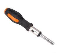 Poignée de tournevis à cliquet avec douille d'extension pour embouts 1/4", porte-embout magnétique, entraînement réversible à couple élevé, caoutchouc ergonomique G