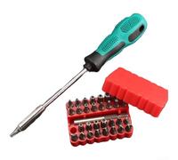 Poignée de tournevis, tige hexagonale de 6,3 mm avec douille magnétique, ensemble de 33 embouts de type Y U pour réparation en acier au carbone (E)