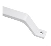 Poignée de traction en aluminium antirouille pour porte de grange, portail coulissant, garage, abri de jardin, placard et portes intérieures extérieures avec prise ferme (blanc sans base)