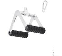 Poignée de traction Lat pour machines à câble de salle de sport à domicile, barre en acier pivotante à 360° avec poignée en TPE pour entraînement de rangée assise, accessoire de fitness compact pour