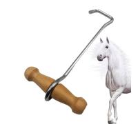 Poignée de traction pour bottes de cowboy - Bois massif et métal 10x21cm | Extracteur de bottes avec outil de nettoyage de fer à cheval ergonomique, antidérapant et durable | Accueil, Randonnée, Balad