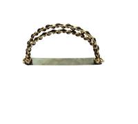 Poignée de transport accessoires de quincaillerie poignée boucle demi-ronde poignée doré argent boucle noire(Color-E)