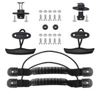 Poignée de transport pour kayak avec poignée en T et kit de vis de vidange compatible avec les canoës bateaux pour un transport facile et un drainage de l'eau Noir Matériau en caoutchouc ABS 23 cm