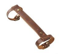 Poignée de transport pour vélo, cadre en cuir, poignée de transport pliable pour vélo pliable Brompton - Sangle de levage portable - Accessoire (marron)
