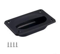 Poignée de trappe de bateau ABS avec boucle de plancher marine avec design rectangulaire profilé pour une prise en main sûre et un accès sûr au stockage (noir)