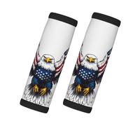 Poignée de Valise ornée d'un Aigle à tête Blanche et d'ailes aux Couleurs du Drapeau américain (Lot de 2) - Identification des poignées pour valises, Sacs de ge et trolleys