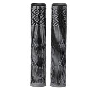 Poignée de vélo 22.2mm, couvercle de guidon en caoutchouc TPE, poignée antidérapante souple avec extrémité de barre de verrouillage pour une expérience de conduite confortable (Gris Noir)