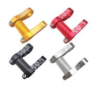 Poignée de vélo à double élévation pour guidon de 25 à 4 mm, tige réglable en alliage d'aluminium CNC, ne pèse que 95 g pour une manipulation facile (argenté)