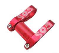 Poignée de vélo à double élévation pour guidon de 25 à 4 mm, tige réglable en alliage d'aluminium CNC, ne pèse que 95 g pour une manipulation facile (rouge)