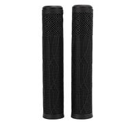 Poignée de vélo vtt 22.2mm, couvercle de guidon en caoutchouc TPE, poignée antidérapante souple avec extrémité de barre de verrouillage (Noire)