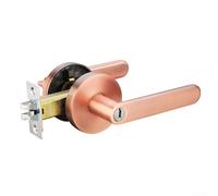 Poignée de verrouillage de porte intérieure avec mécanisme de verrouillage à bille à trois pôles, adaptée pour les chambres et les salles de bains, équipée d'un trou de serrure pour plus de sécurité