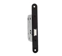 Poignée de verrouillage décentré pour portes de passage en bois incrusté unifié mesure 70mm bords ronds, mesure 70mm pour portes en bois intérieur noir