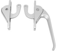 Poignée de verrouillage fenêtre, 1 paire battants en aluminium, vers le haut et bas, alliage d'entraînement(Silver,B self tapping screw)