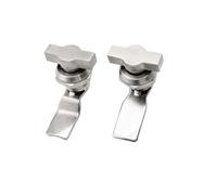 Poignée de verrouillage rotative en acier inoxydable MS714-2T for armoire de commutation en fer, poignée à double profil aérodynamique, vente directe, 1 pièce(Steel-straight)
