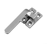 Poignée de volet battant en acier inoxydable 304 - 80 mm/100 mm - Quincaillerie argentée pour portes coupe-feu, portes de secours et portes en bois, antirouille et (grande gauche)