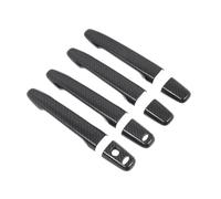 Poignée Décorative Auto Compatible Avec Mitsubishi Pour Outlander 2007-2020 Poignée De Porte Extérieure De Voiture Moulure Garniture Décor Auto En Fibre De Carbone Style Noir