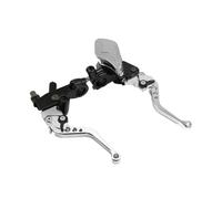 Poignée d'embrayage Levier De Frein Et d'embrayage Hydraulique Double pour Moto, 7/8 Pouces, Maître-Cylindre, Levier De Réservoir Adapté À 50cc-300cc, Protecteur De Poignée