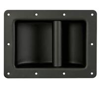 POIGNÉE D'ENCEINTE, MÉTAL NOIR, 220 x 160mm - HAUTE APPRÉCIATION