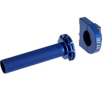 Poignée des gaz RESO, bleu anodisé, pour tube de guidon Ø22mm